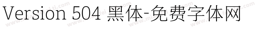 Version 504 黑体字体转换